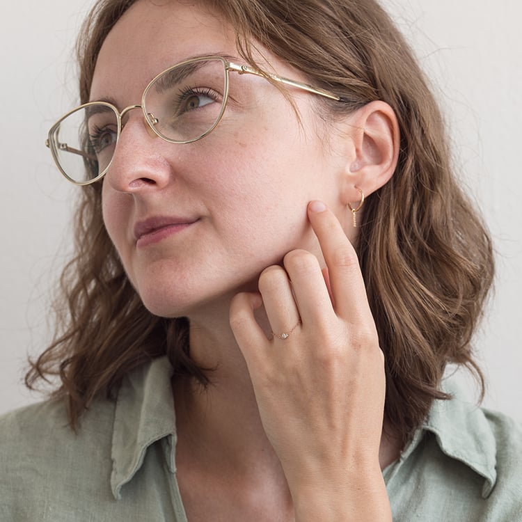 Řetízkový prsten s lab-grown diamantem Jalo 129899