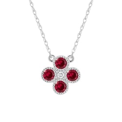 Rubínový náhrdelník s diamantem Emely