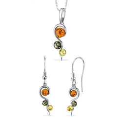 Stříbrná kolekce šperků s jantary Halcyon