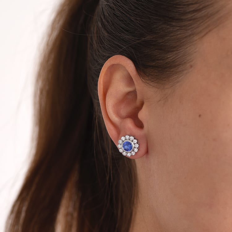  Diamantové náušnice s tanzanity 62108