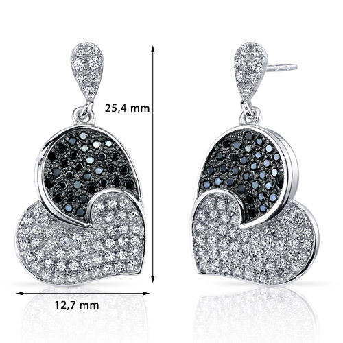 Stříbrné náušnice ve tvaru srdce 3566