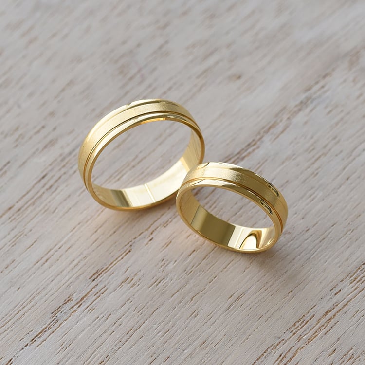 Ploché snubní prsteny 61476