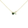 Cluster náhrdelník se zeleným diamantem a drahokamy Millie