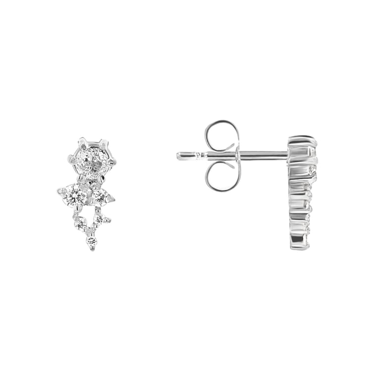 Cluster náušnice s lab-grown diamanty Ellie 153749