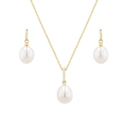 Zlatá perlová kolekce s diamanty Dudey