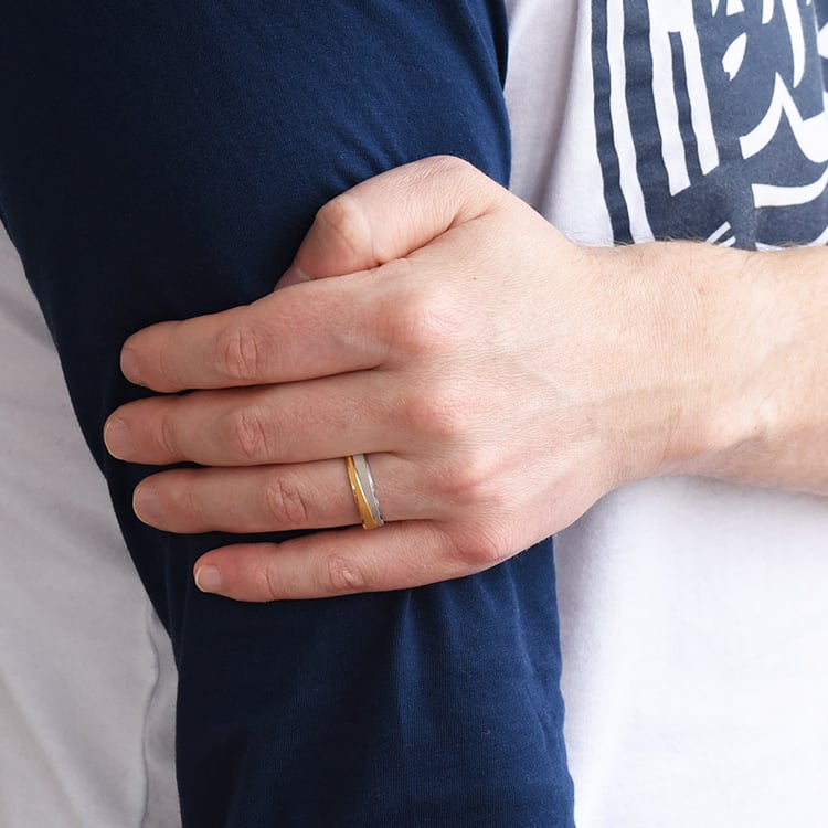 Pánský snubní prsten ze zlata 76985