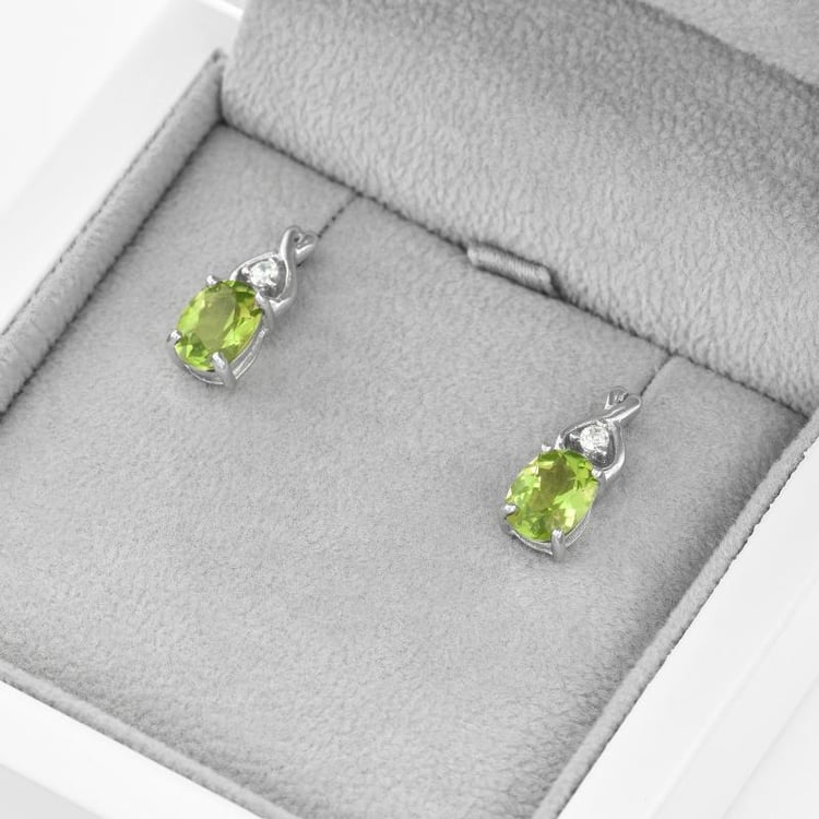 Náušnice s olivíny a zirkony 45322