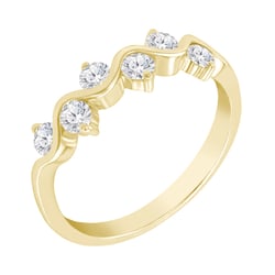 Zlatý prsten se šesticí diamantů Adidio