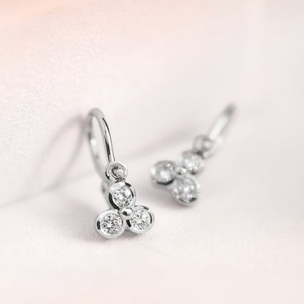 Zlaté dětské náušnice s lab-grown diamanty Jasmine