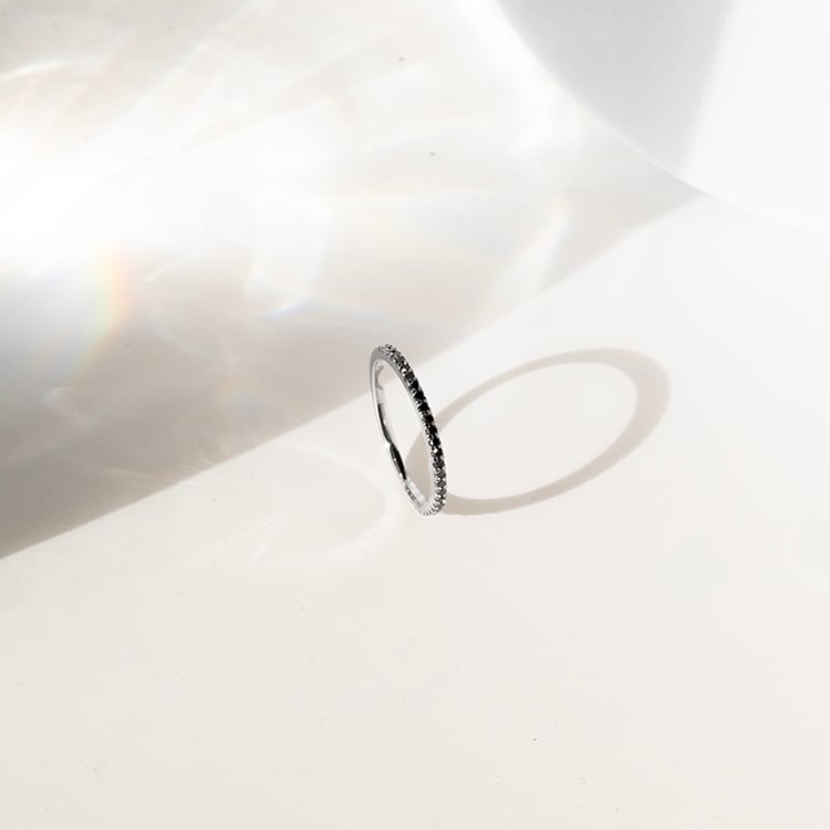 Eternity prsten ze zlata s černými diamanty Oana 141293