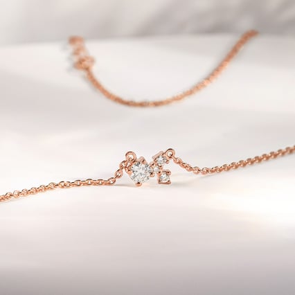 Cluster náhrdelník s ČGL certifikovaným diamantem Millie