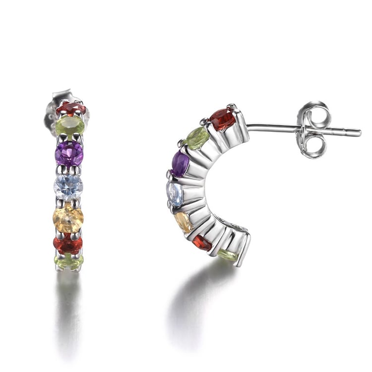 Stříbrné visací náušnice 19296