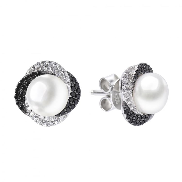 Stříbrné perlové náušnice