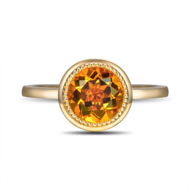 Zlatý prsten s 1.65ct citrínem Elyra