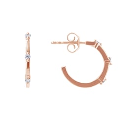 Kruhové náušnice s lab-grown diamanty Ramila