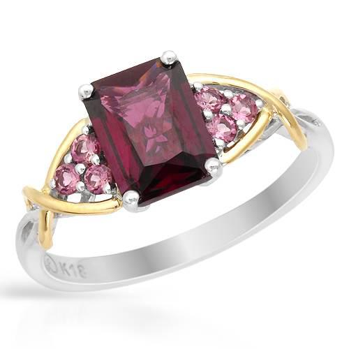 granátový prsten s turmalíny Arati 