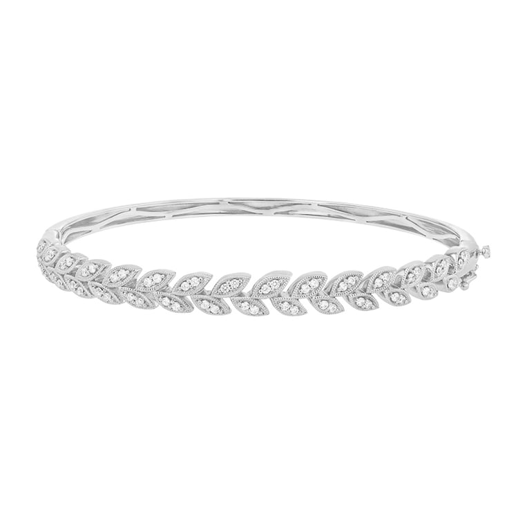 Elegantní náramek s třpytivými diamanty ze zlata 85181