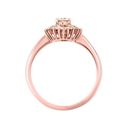 Zlatý prsten s moissanitem a lab-grown diamanty Deizy