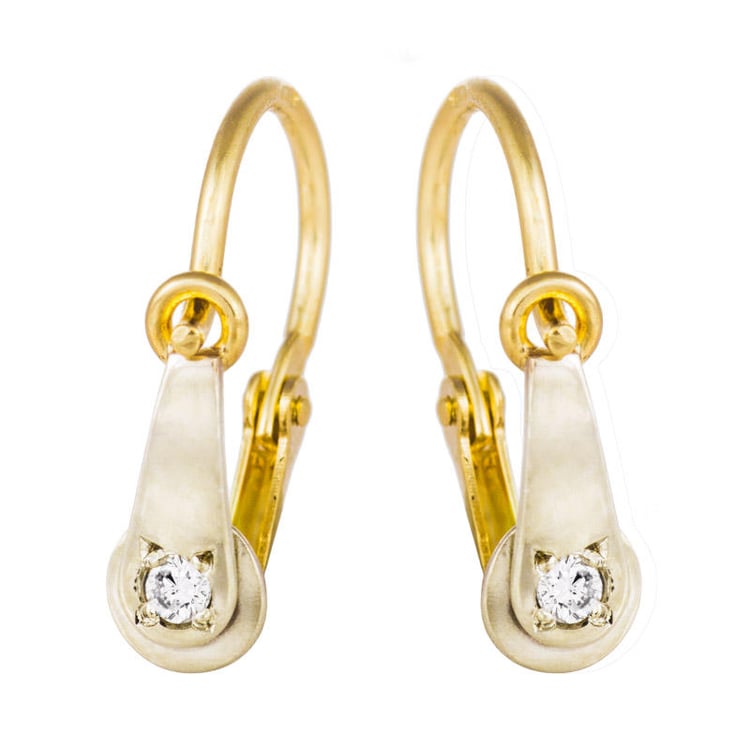 zlaté náušnice s diamanty Tulika