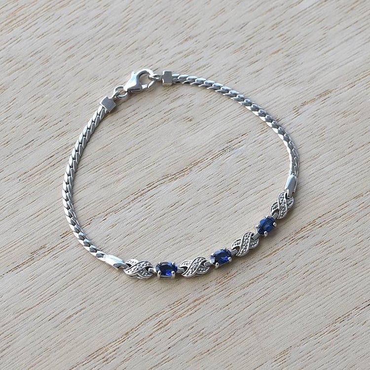 Safírový náramek ze stříbra 68959