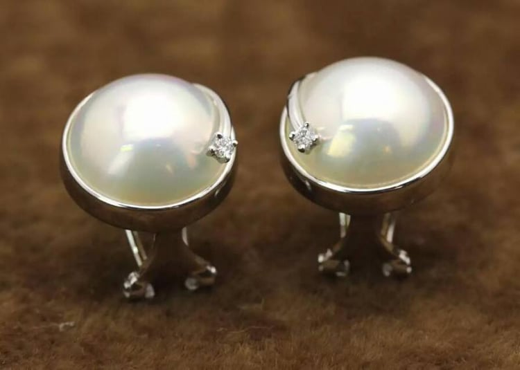 Zlaté perlové náušnice 12866