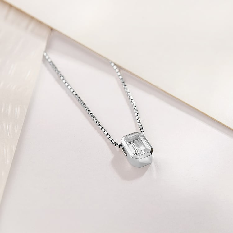 Stříbrný pozlacený přívěsek bílým topazem Brecken 153208