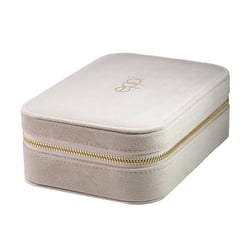 Velká béžová cestovní šperkovnice Shields