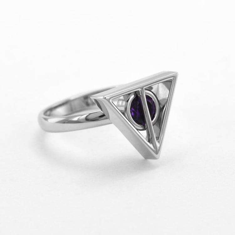 Platinový ametystový prsten 23766