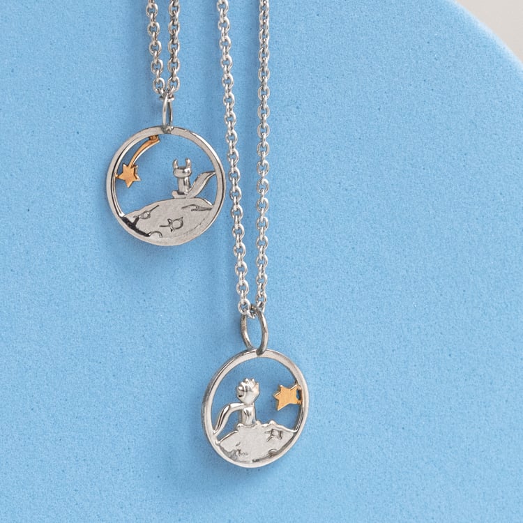 Stříbrný vykrojený přívěsek s liškou Malý princ 163996