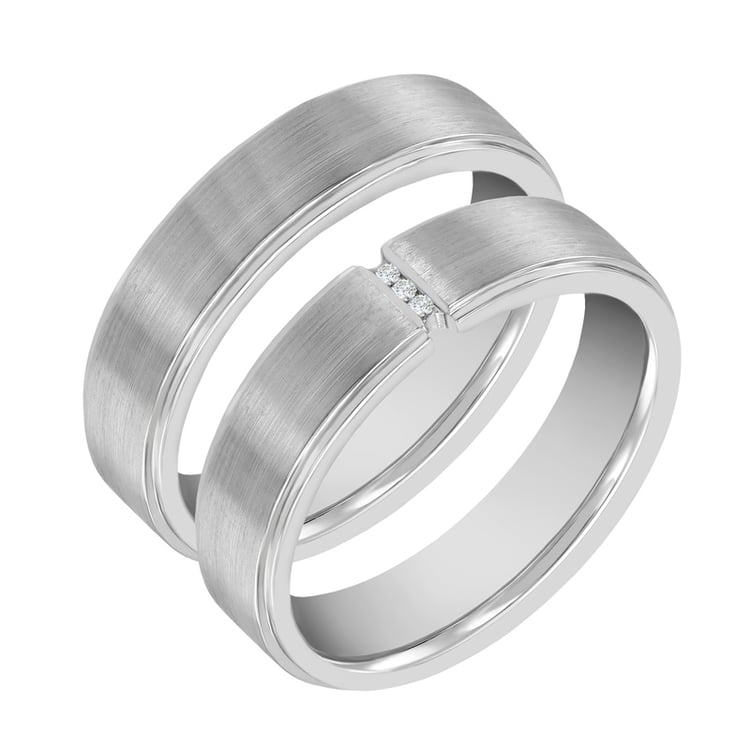 Snubní prsteny z platiny a diamanty Emmy 