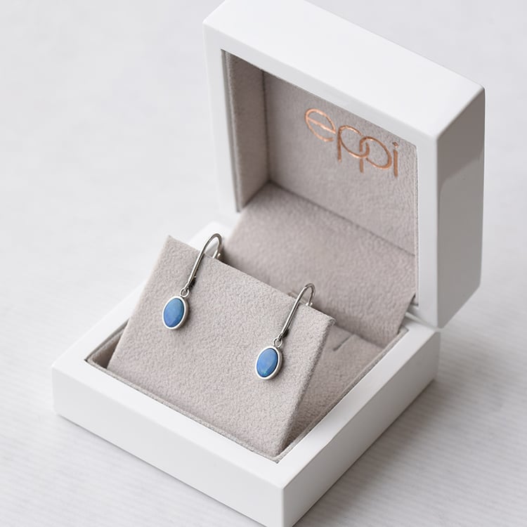 Náušnice s modrými opály 72098