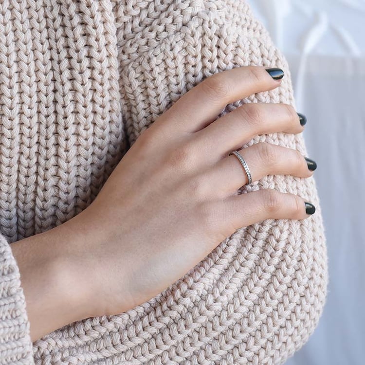 Zářivý diamantový eternity prsten 92576