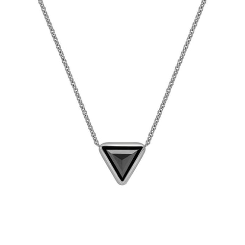 Zlatý náhrdelník s černým triangle diamantem Baya