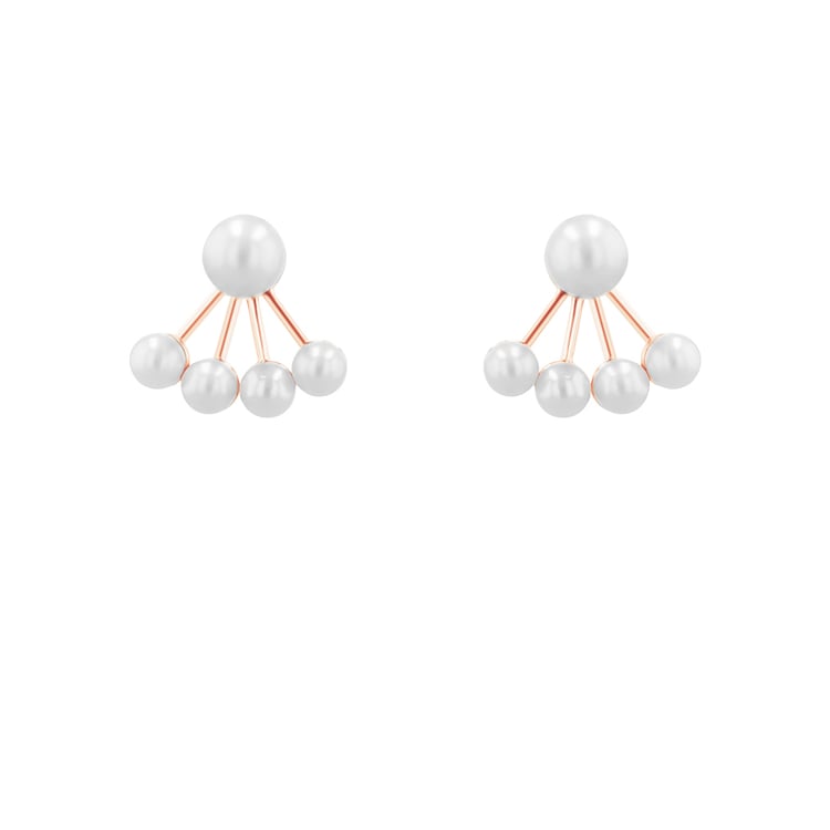 Atypické 2v1 náušnice s perlami Lokita 120767