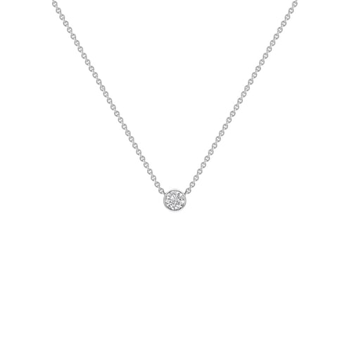 Stříbrný minimalistický náhrdelník s moissanitem Glosie