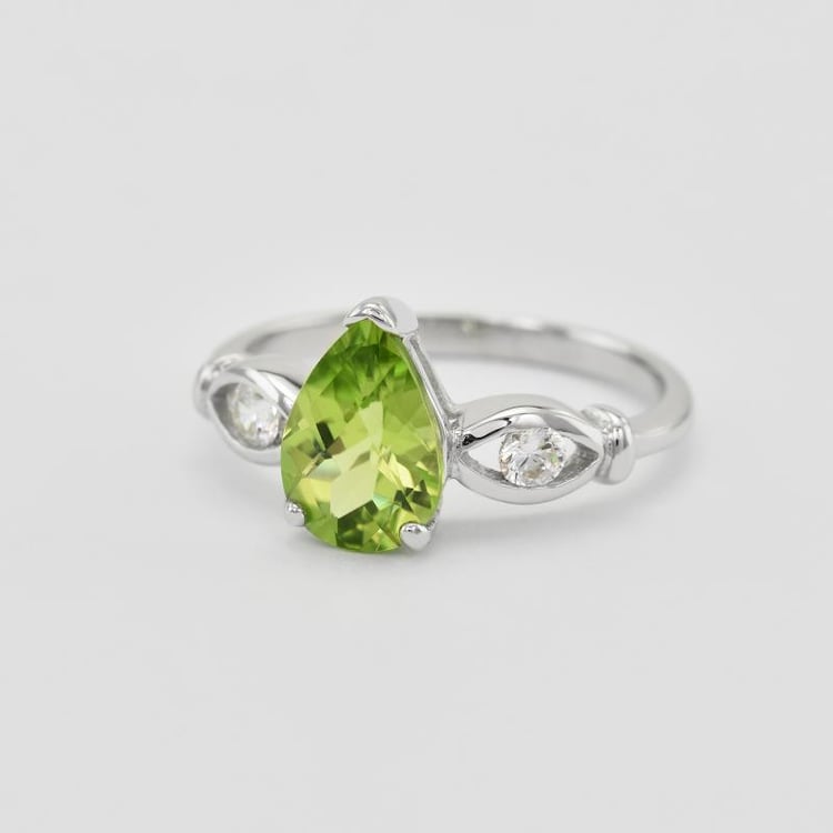 Prsten s olivíny a zirkony 23294