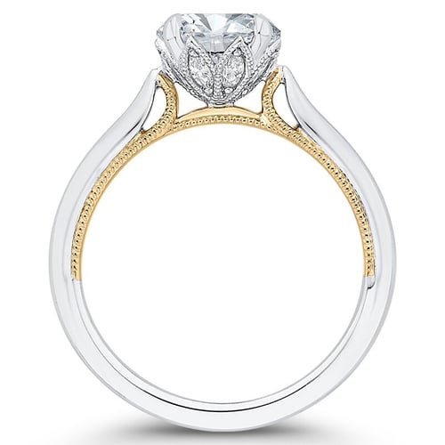 Zásnubní prsten s moissanitem a lab-grown diamanty Libby