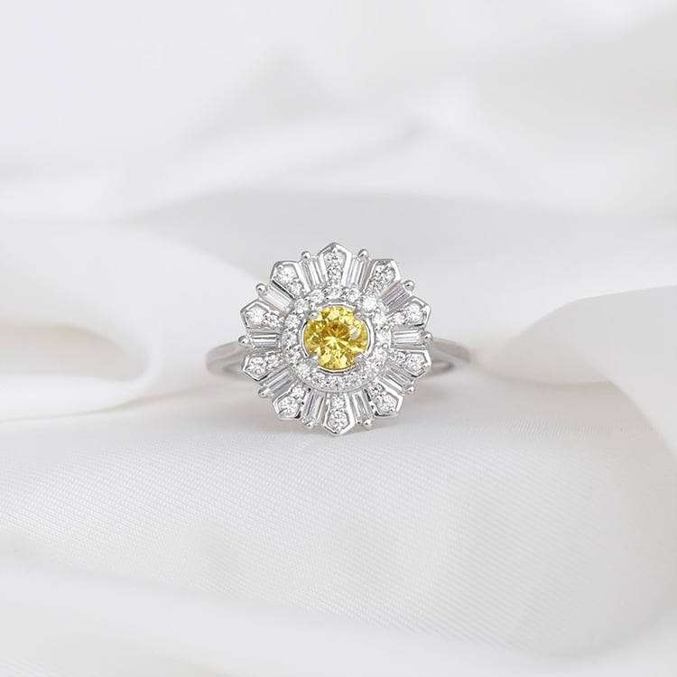 Safírový prsten s diamanty 92831