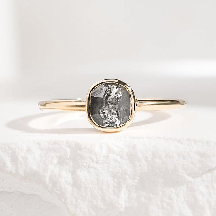 Prsten s emerald salt and pepper diamantem Christy 156274