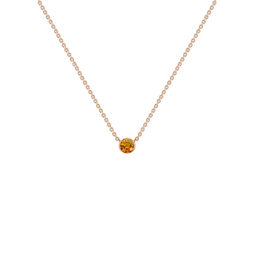 Minimalistický náhrdelník s padparadscha safírem Glosie