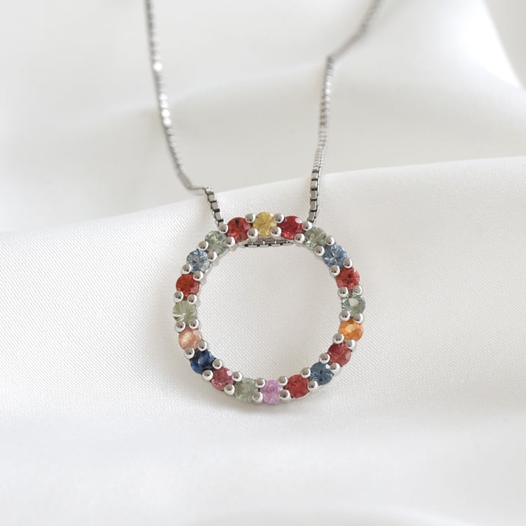 Přívěsek se safíry ze stříbra 79155