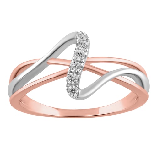 Zlatý prsten s lab-grown diamanty Emely