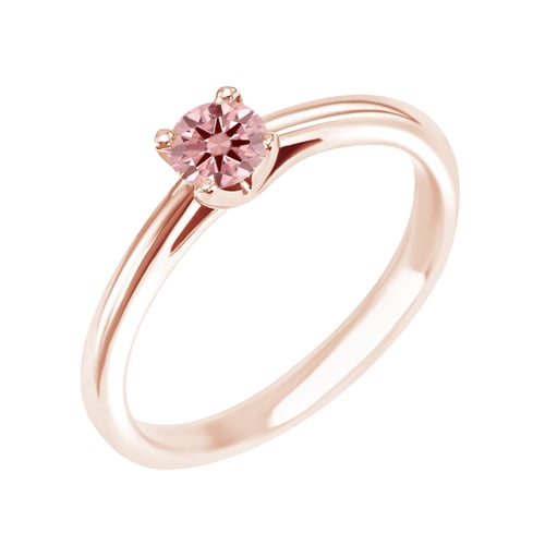 Zásnubní prsten s certifikovaným fancy pink lab-grown diamantem Katya