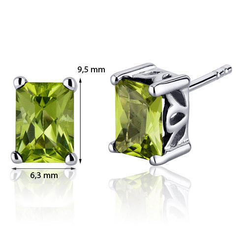 Stříbrné olivínové náušnice 4212