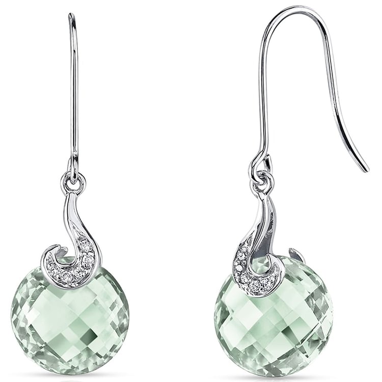 Zlaté náušnice s ametysty a diamanty Haley