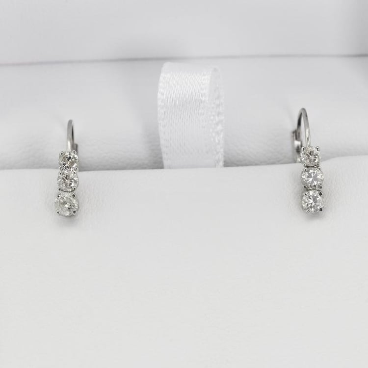 Zlaté náušnice s diamanty 11705