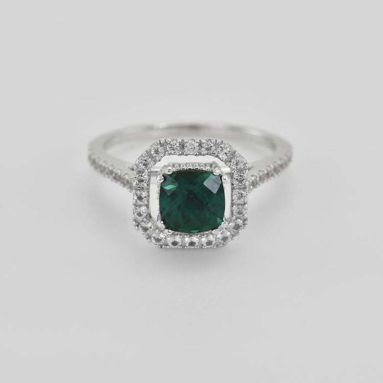 Prsten s cushion smaragdem 38821
