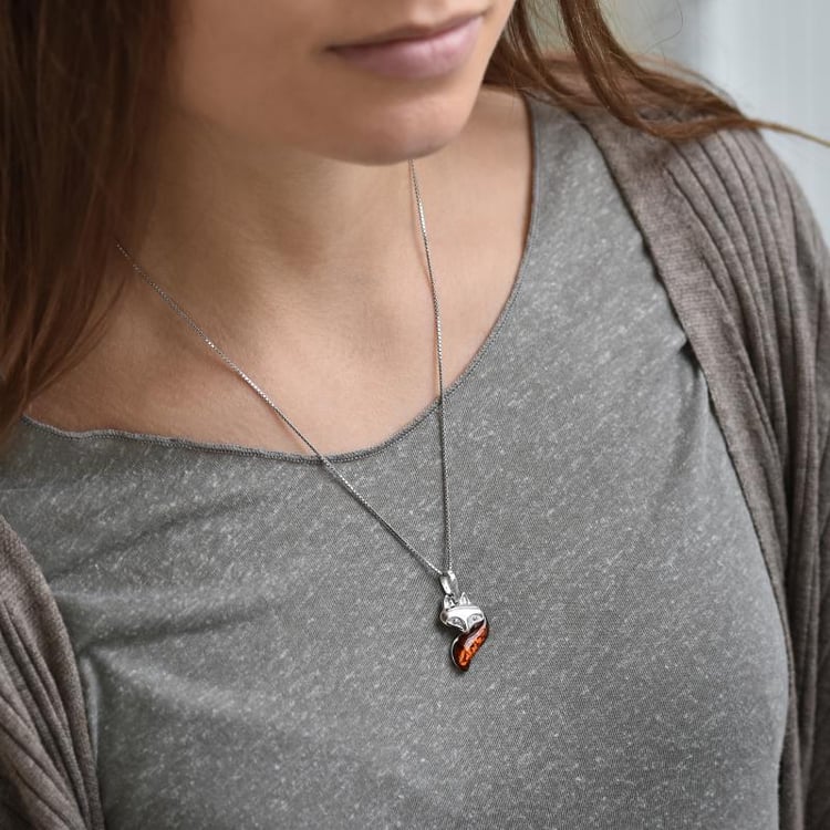 Jantarový přívěsek ze stříbra 36911