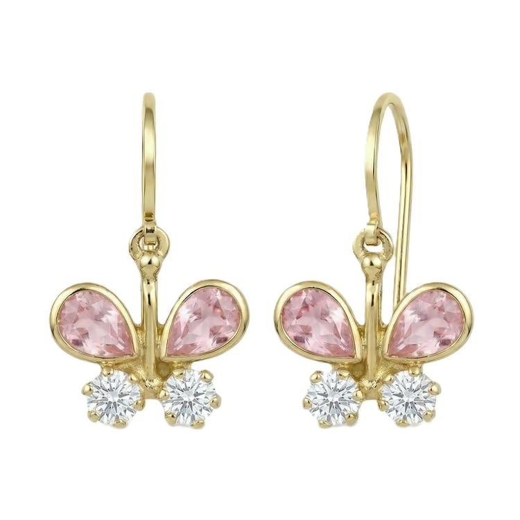 Dětské náušnice ze zlata s motýlkem Any