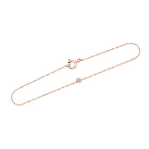 Zlatý minimalistický náramek s lab-grown diamantem Bonato